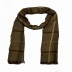 Designer Cotton Golden Striped Stole- Brown